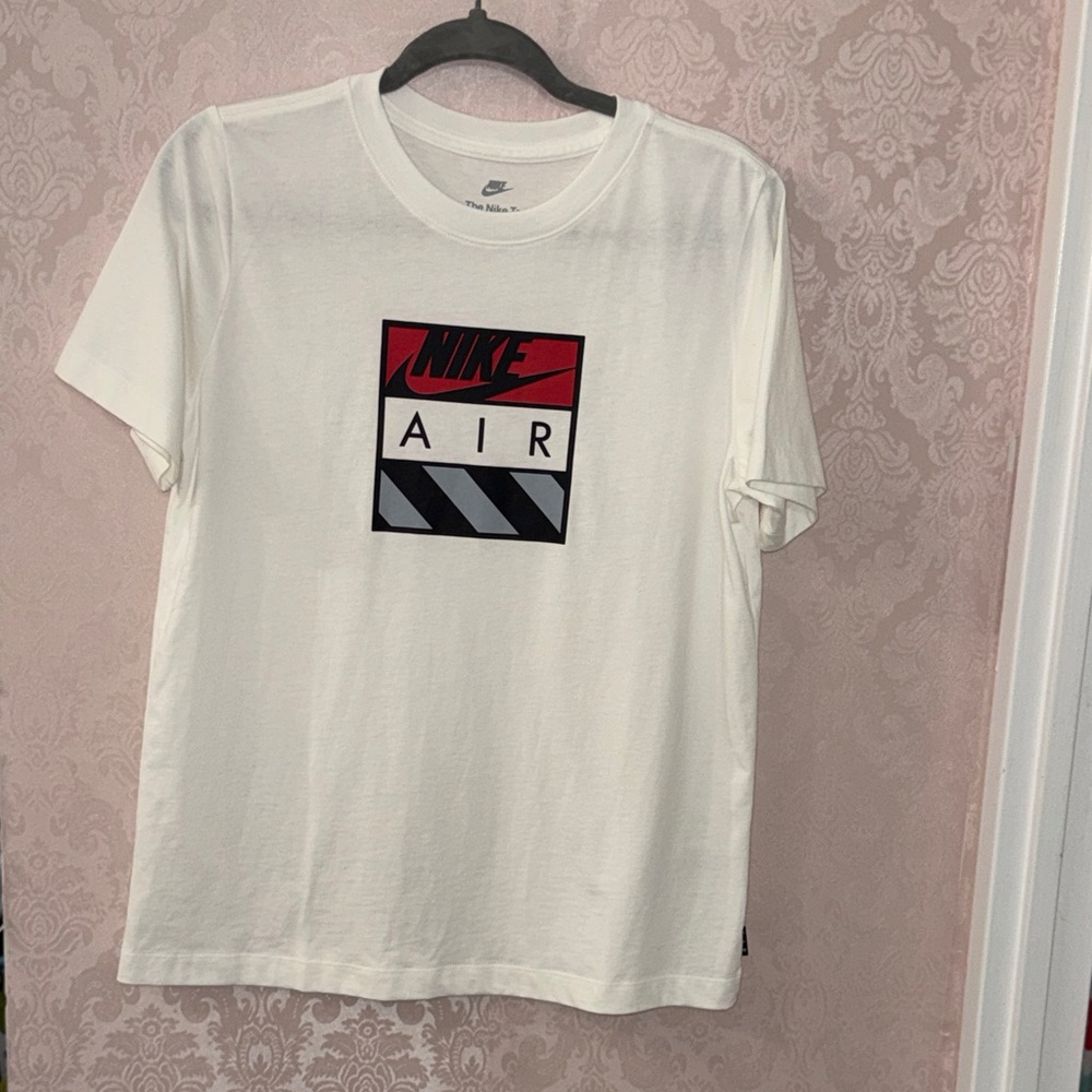 Nike Kids White T-Shirt with Red, Black and Gray Air Graphic